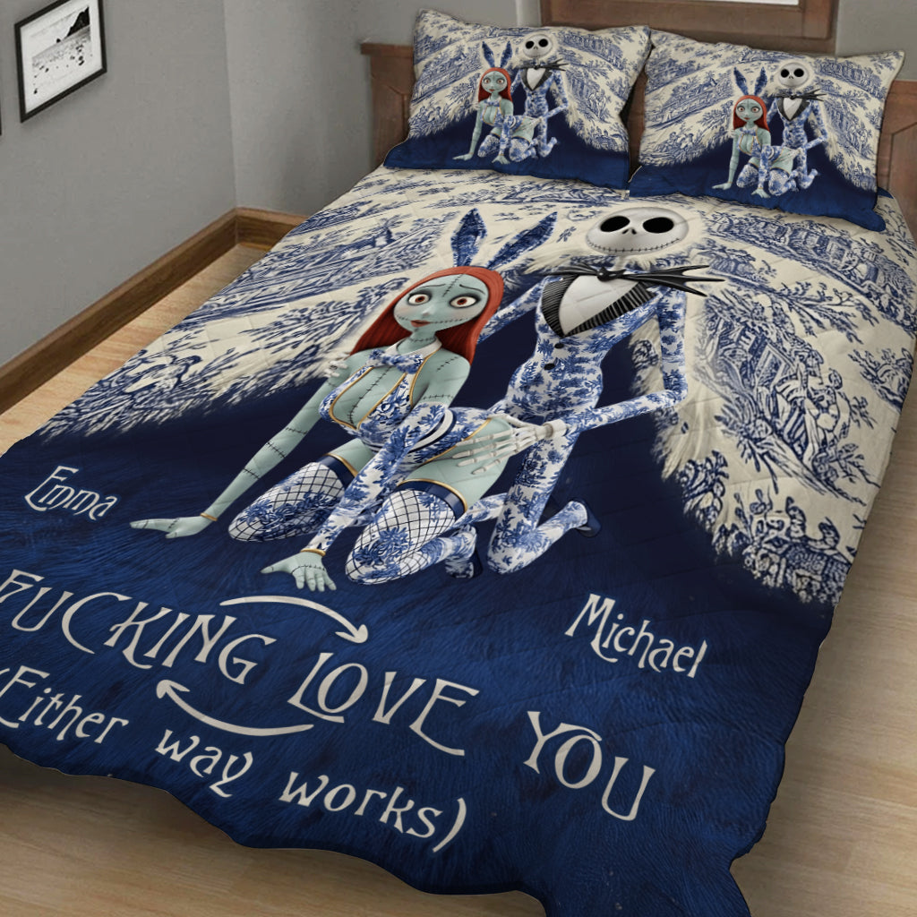 I Love You - Personalized Nightmare Quilt Set