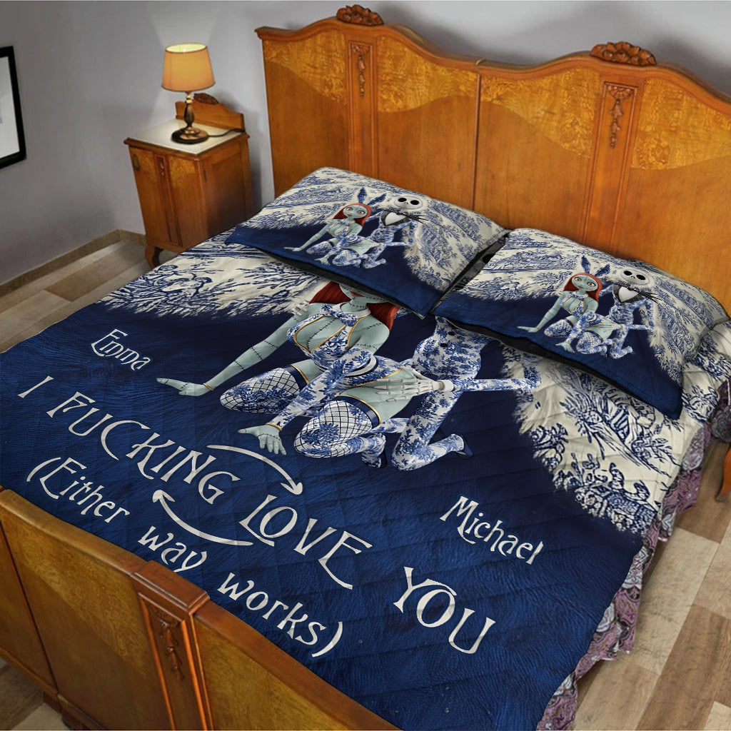 I Love You - Personalized Nightmare Quilt Set