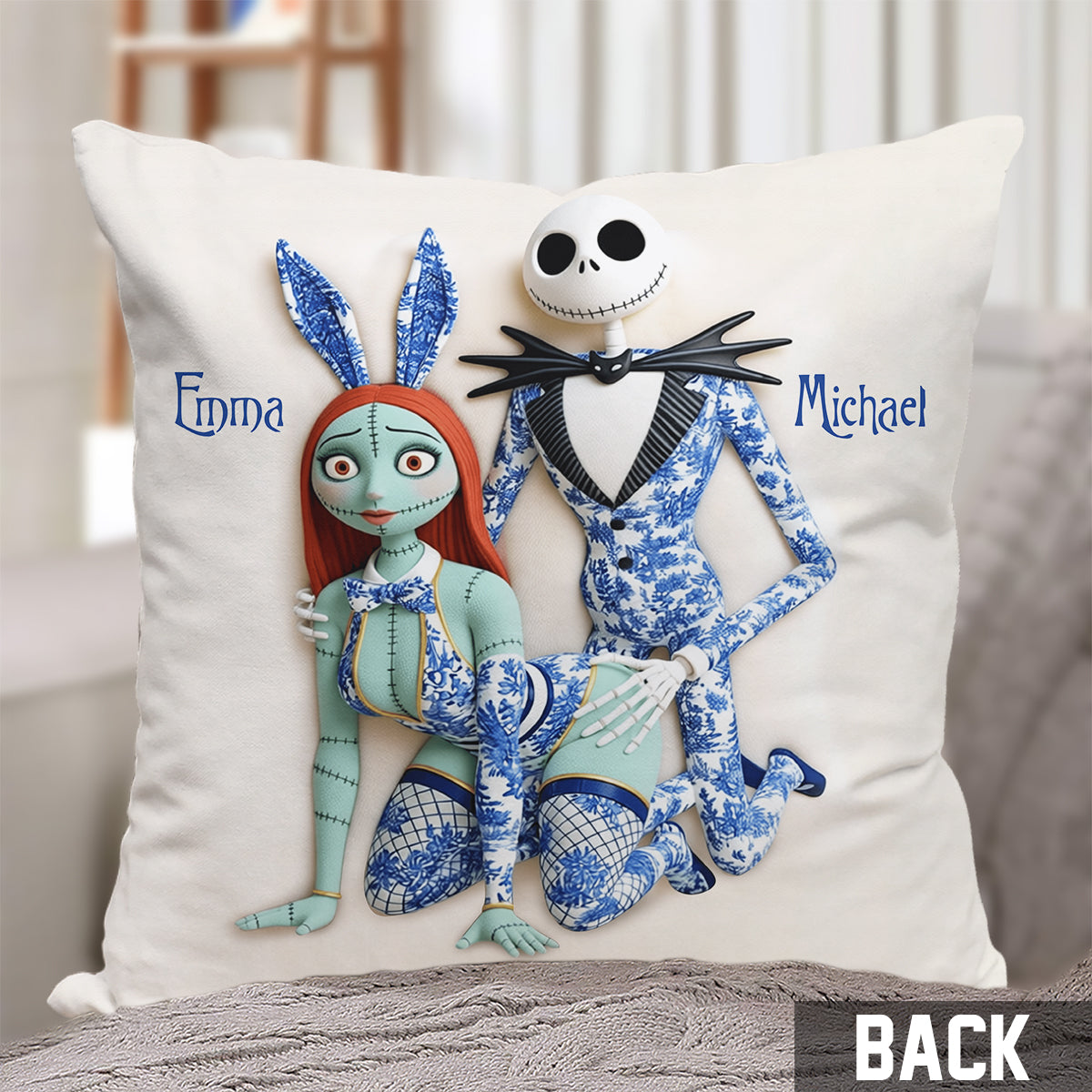 I Love You - Personalized Nightmare Throw Pillow