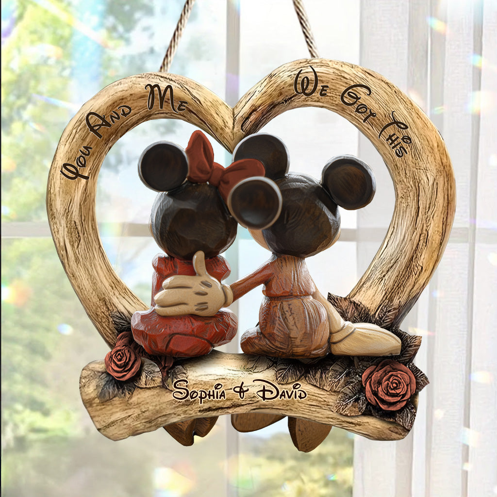 You And Me We Got This - Personalized Mouse Custom Shaped Wood Sign