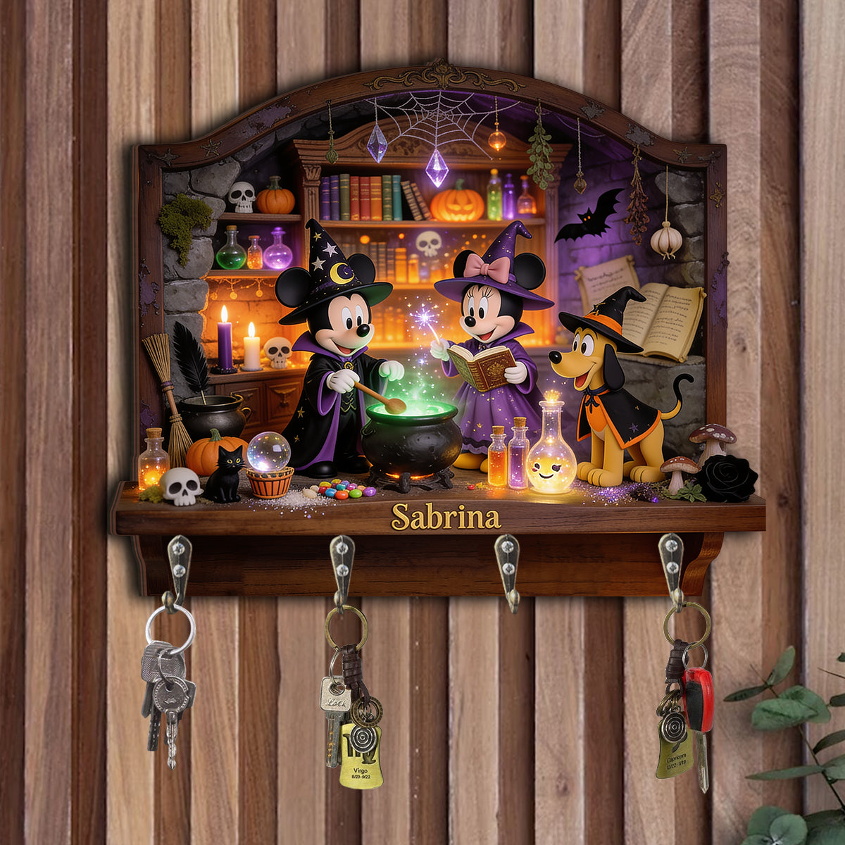 Halloween Magic Potion Lab - Personalized Mouse Custom Shaped Hanging Rack