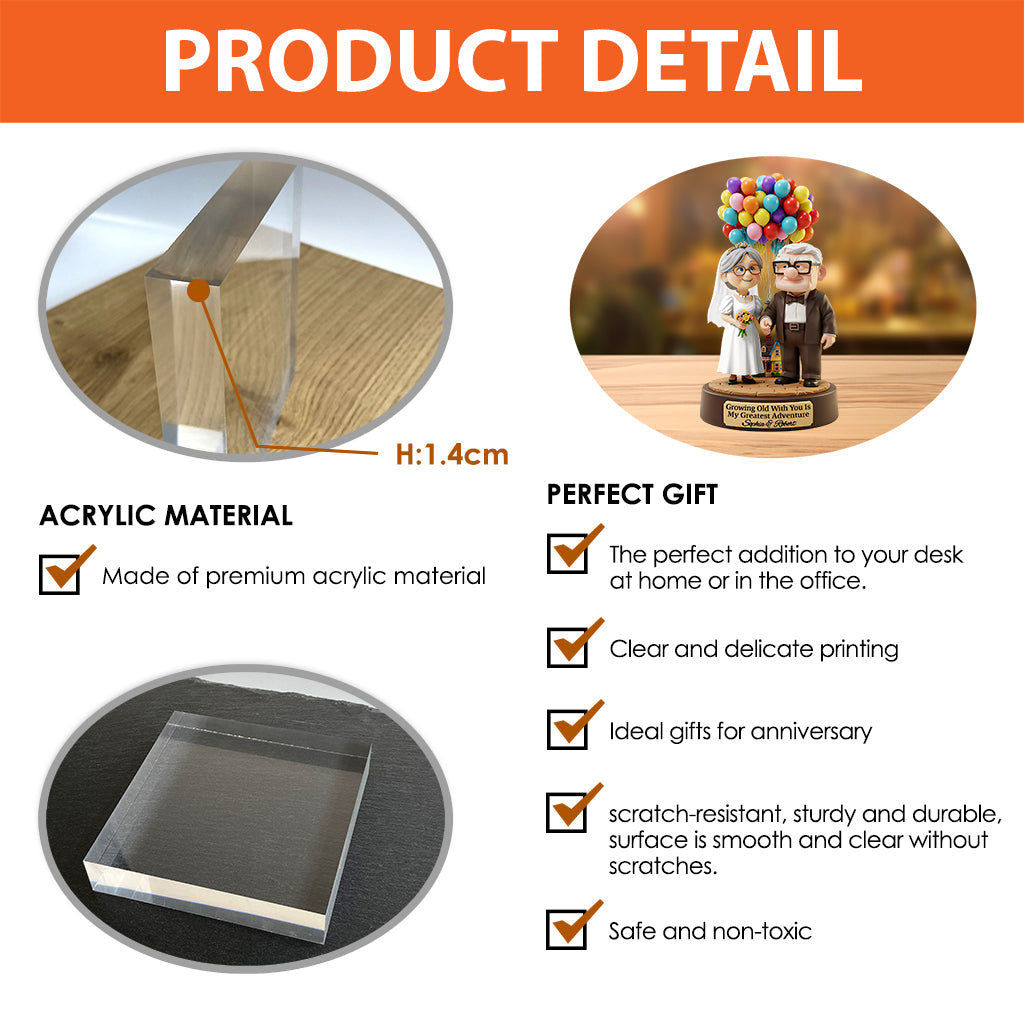 Growing Old With You - Personalized Mouse Custom Shaped Acrylic Plaque