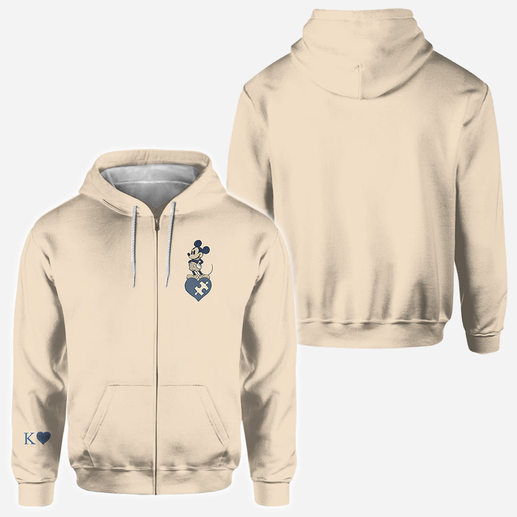 Mouse Ears Couple Matching Hoodie - Personalized Mouse All Over Shirt