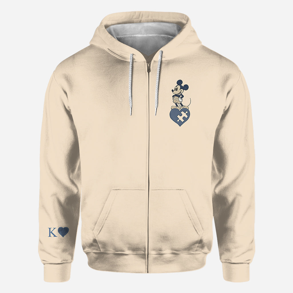 Mouse Ears Couple Matching Hoodie - Personalized Mouse All Over Shirt