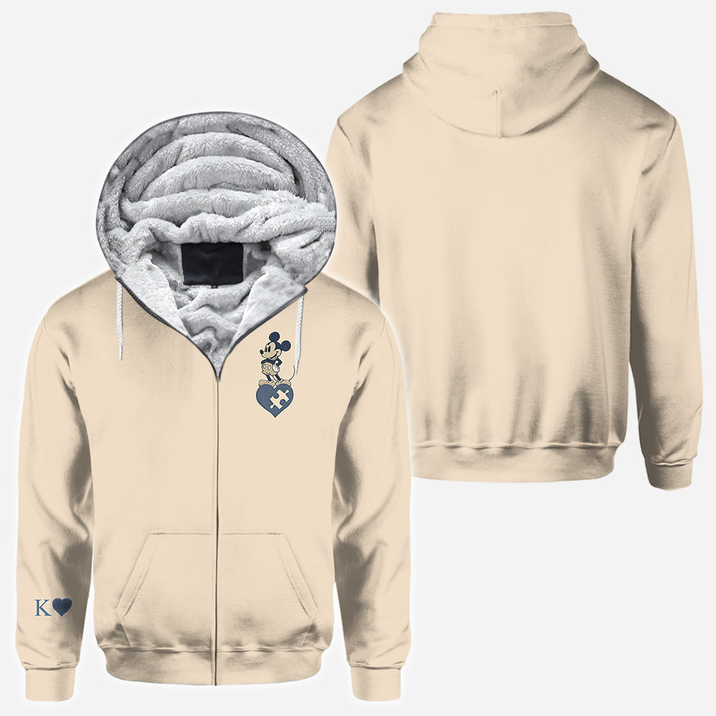 Mouse Ears Couple Matching Hoodie - Personalized Mouse All Over Shirt