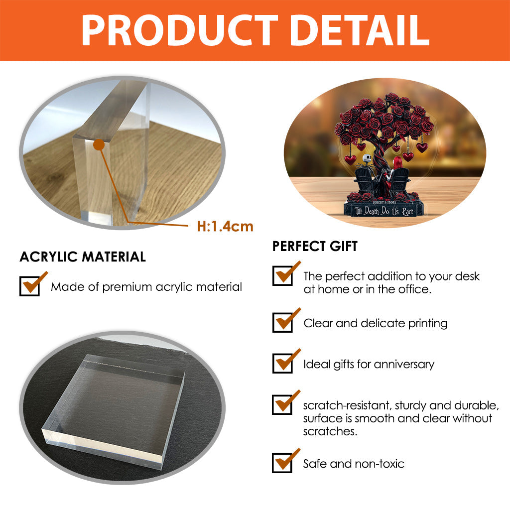 Till Death Do Us Part - Personalized Nightmare Custom Shaped Acrylic Plaque