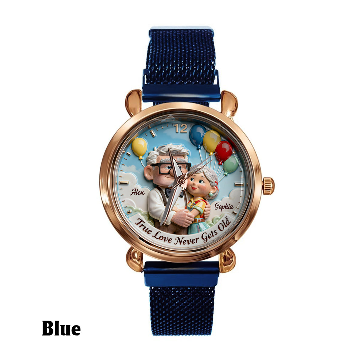 True Love Never Gets Old - Personalized Up Movie Couple Women Hand Watch