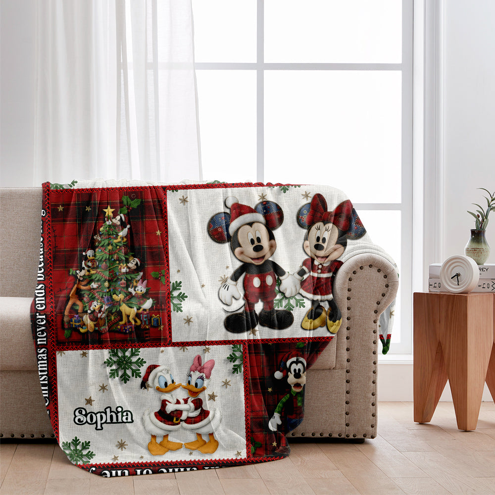 Cartoon Characters - Personalized Mouse Blanket