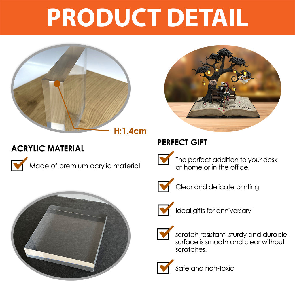 Till Death Do Us Part - Personalized Nightmare Custom Shaped Acrylic Plaque