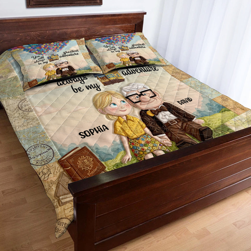 You Are My Greatest Adventure - Personalized Couple Quilt Set