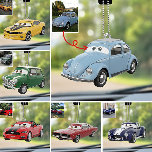 Custom Cartoonish Vehicle From Photo - Personalized Car Lover Car Ornament
