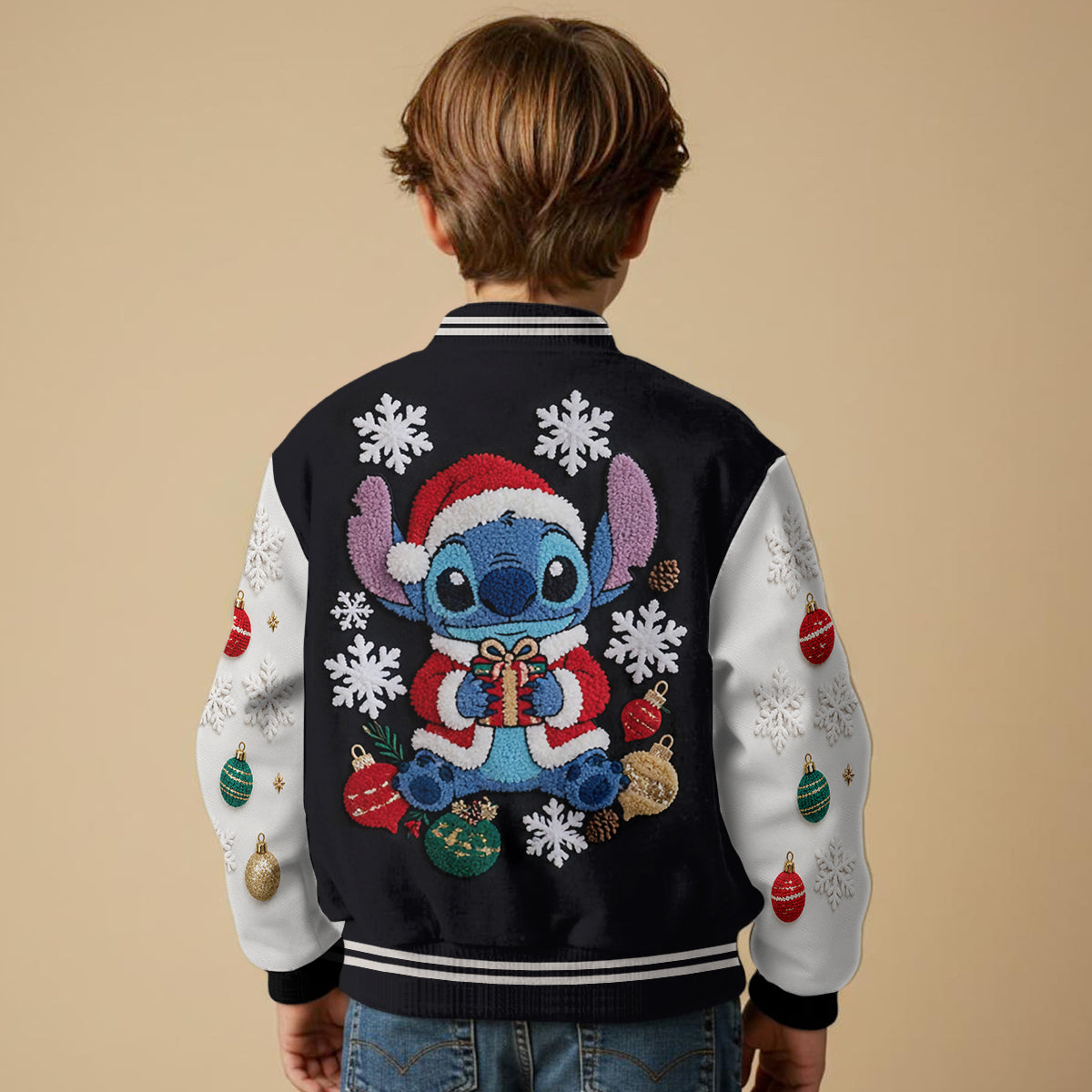 Merry Stitchmas - Personalized Ohana Varsity Jacket