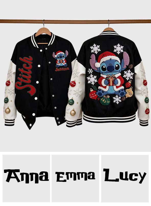 Merry Stitchmas - Personalized Ohana Varsity Jacket