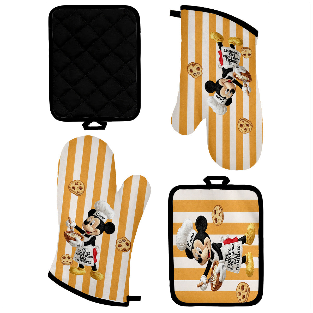 Bake Cookies - Personalized Mouse Oven Mitts & Pot Holder Set