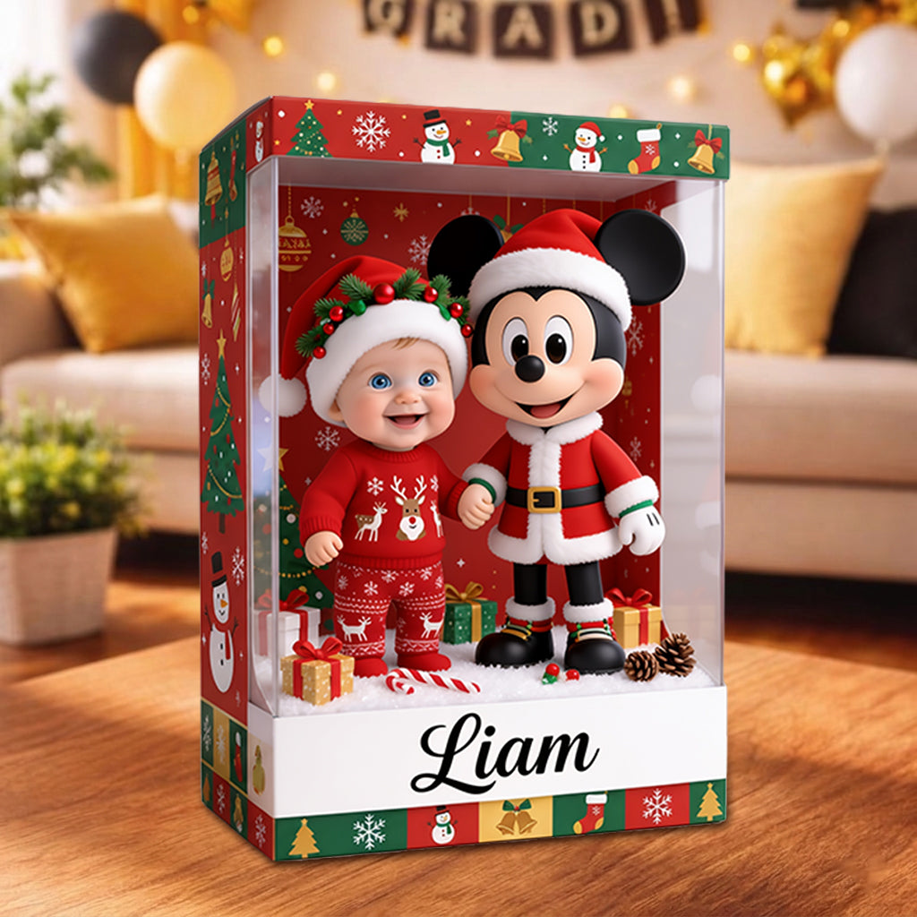 Christmas Cartoon Character Gift Box - Personalized Mouse Acrylic Display Box