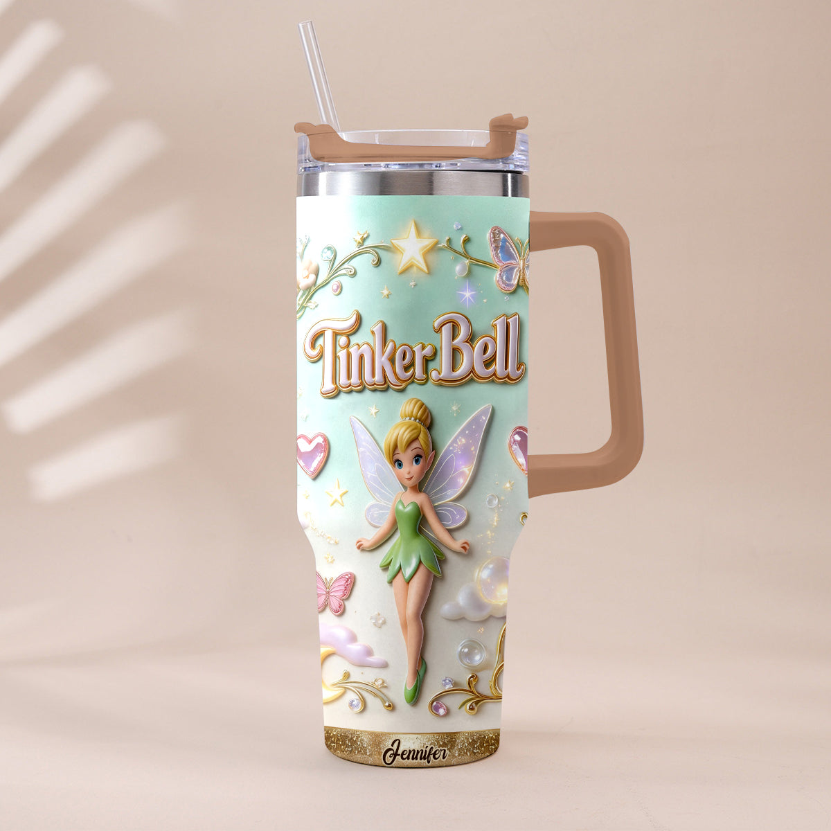 Pixie Dust - Personalized Flying Fairy Tumbler With Handle