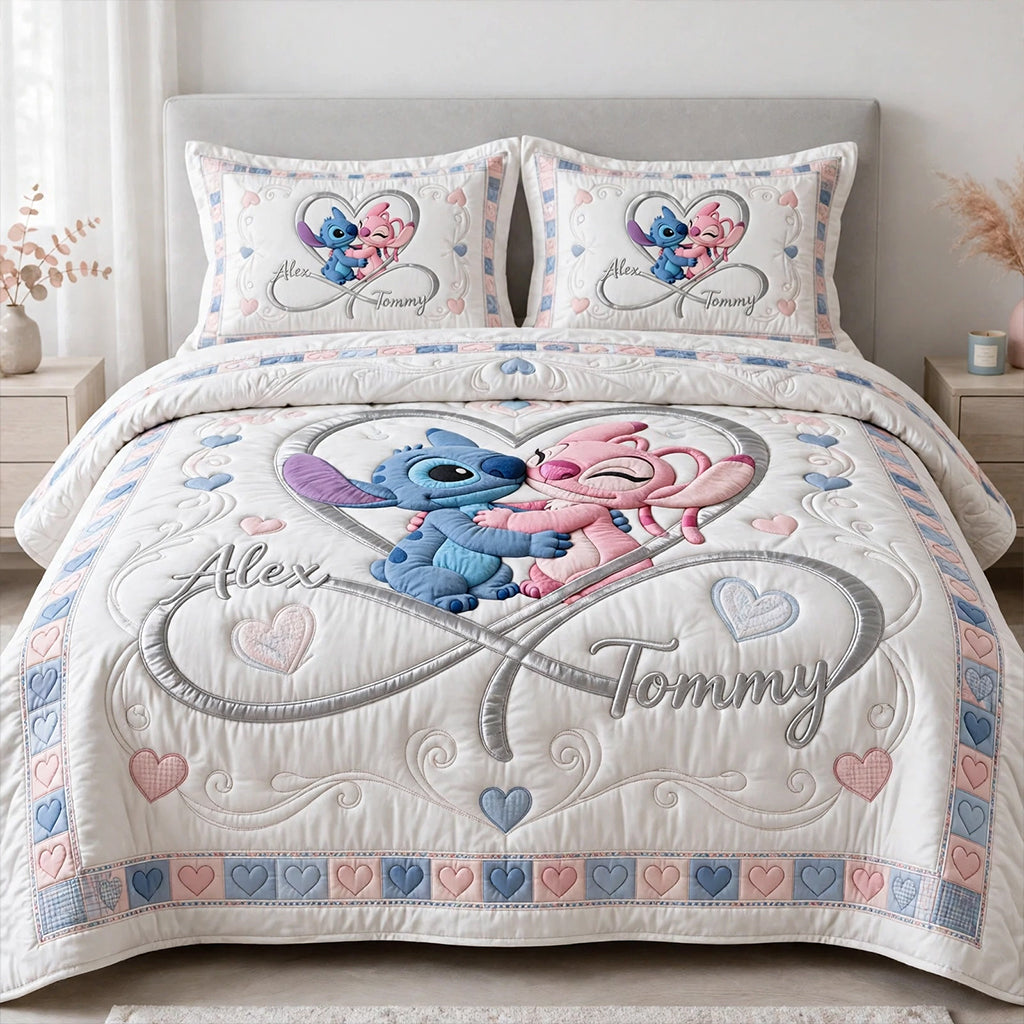 Love You Infinite - Personalized Ohana Quilt Set