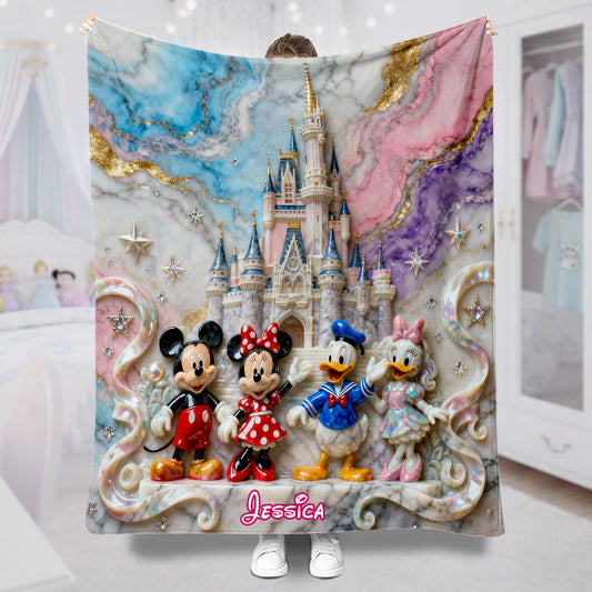 Magical Friends - Personalized Mouse Blanket