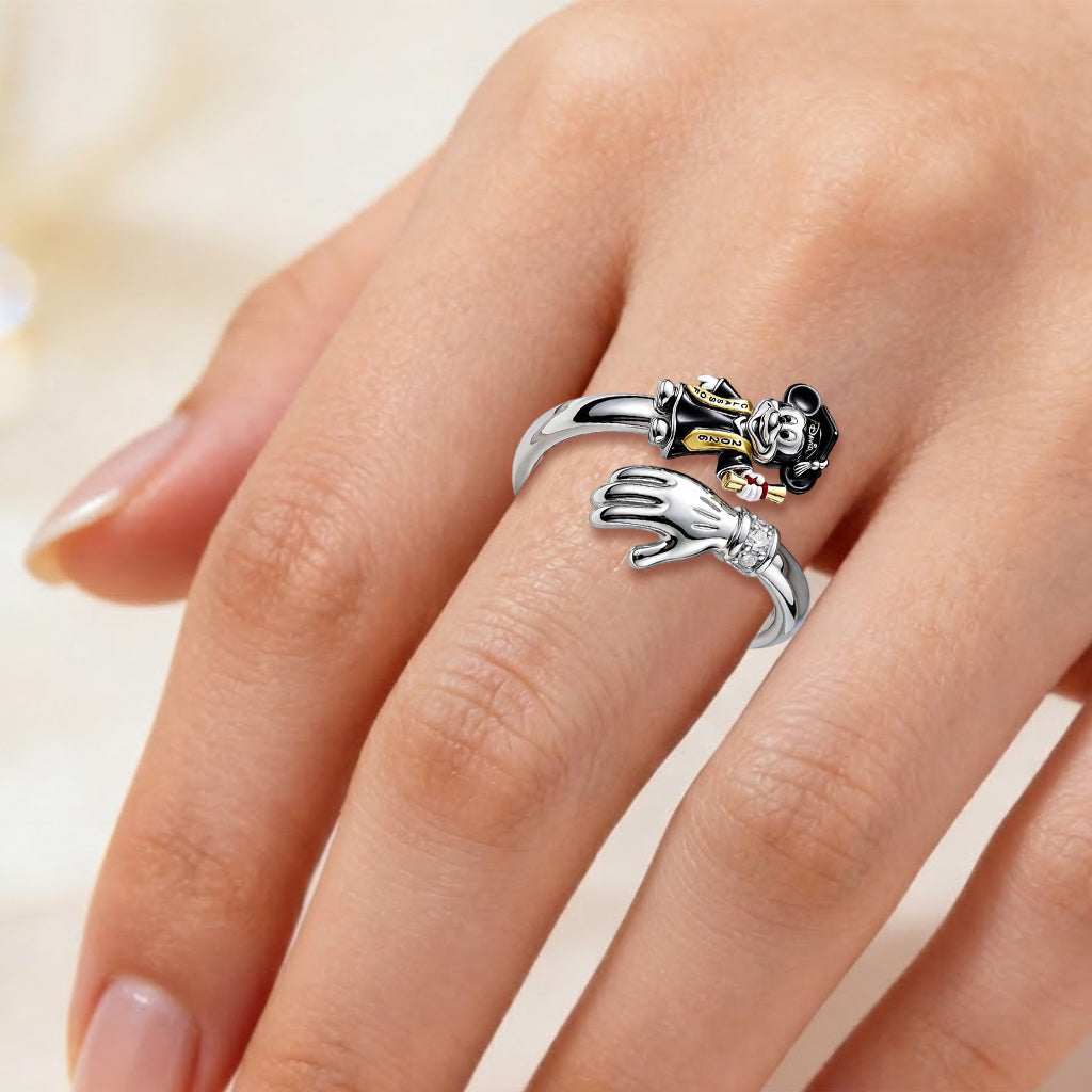 Magical Mouse Graduate - Personalized Mouse Adjustable Shaped Ring