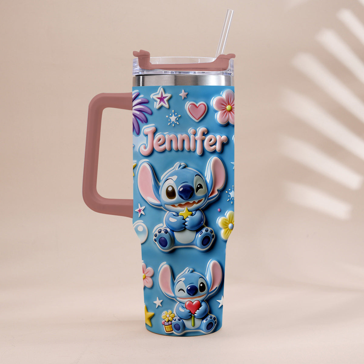 Ohana Means Family - Personalized Ohana Tumbler With Handle
