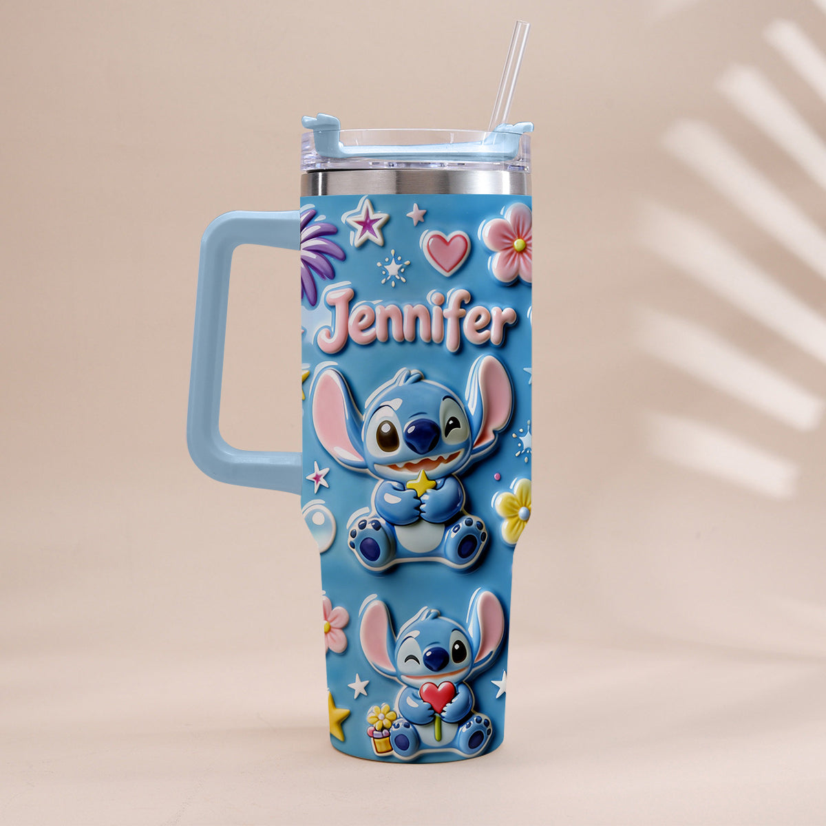Ohana Means Family - Personalized Ohana Tumbler With Handle