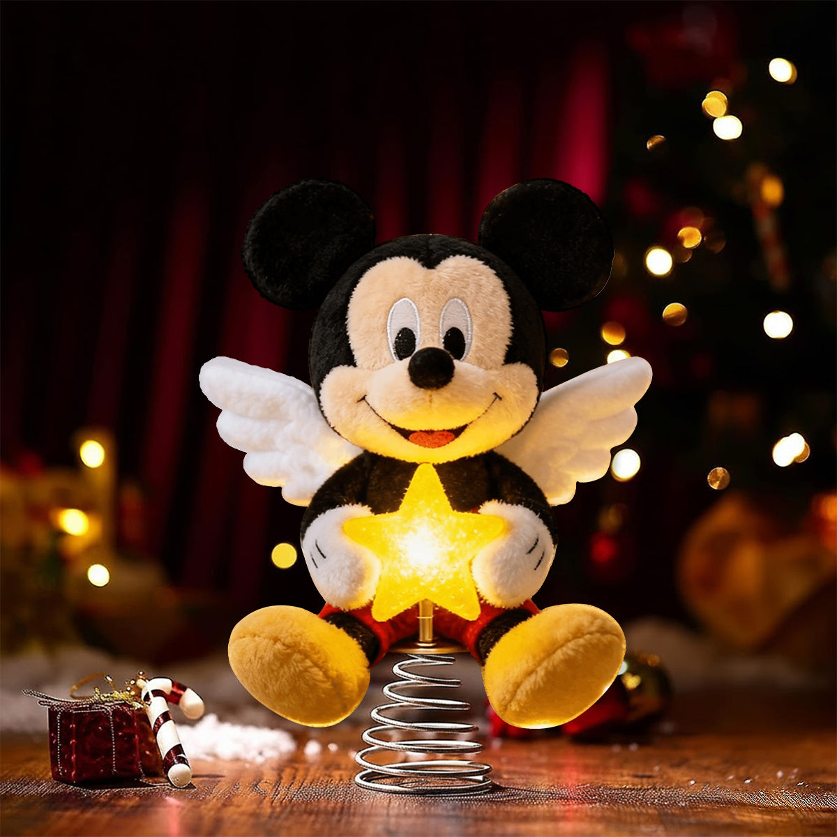 Merry Christmas - Personalized Mouse LED Light Tree Topper