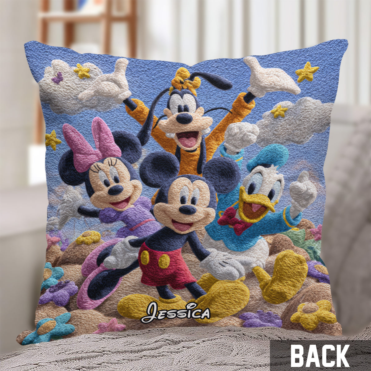 Magical Friends - Personalized Mouse Throw Pillow