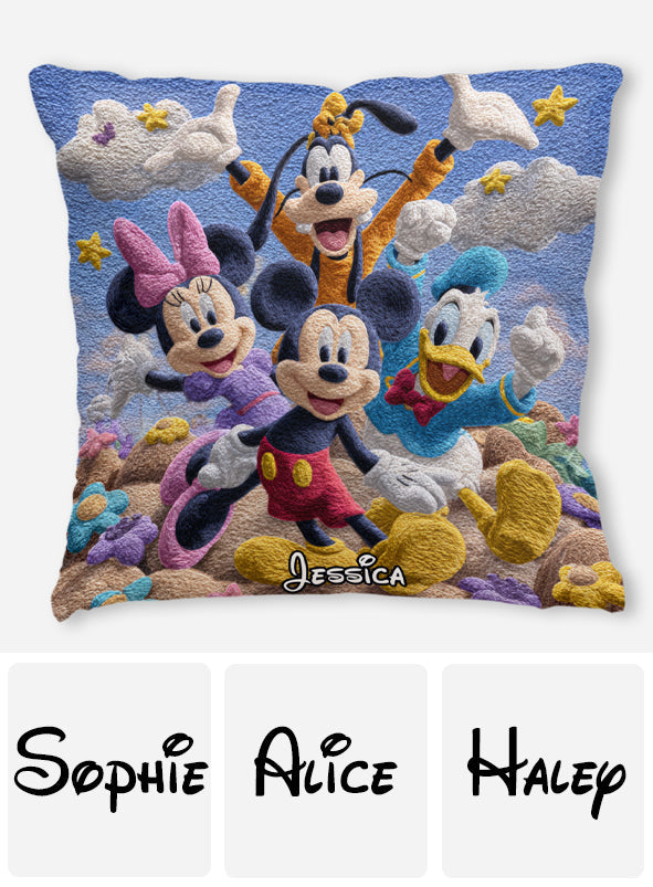 Magical Friends - Personalized Mouse Throw Pillow
