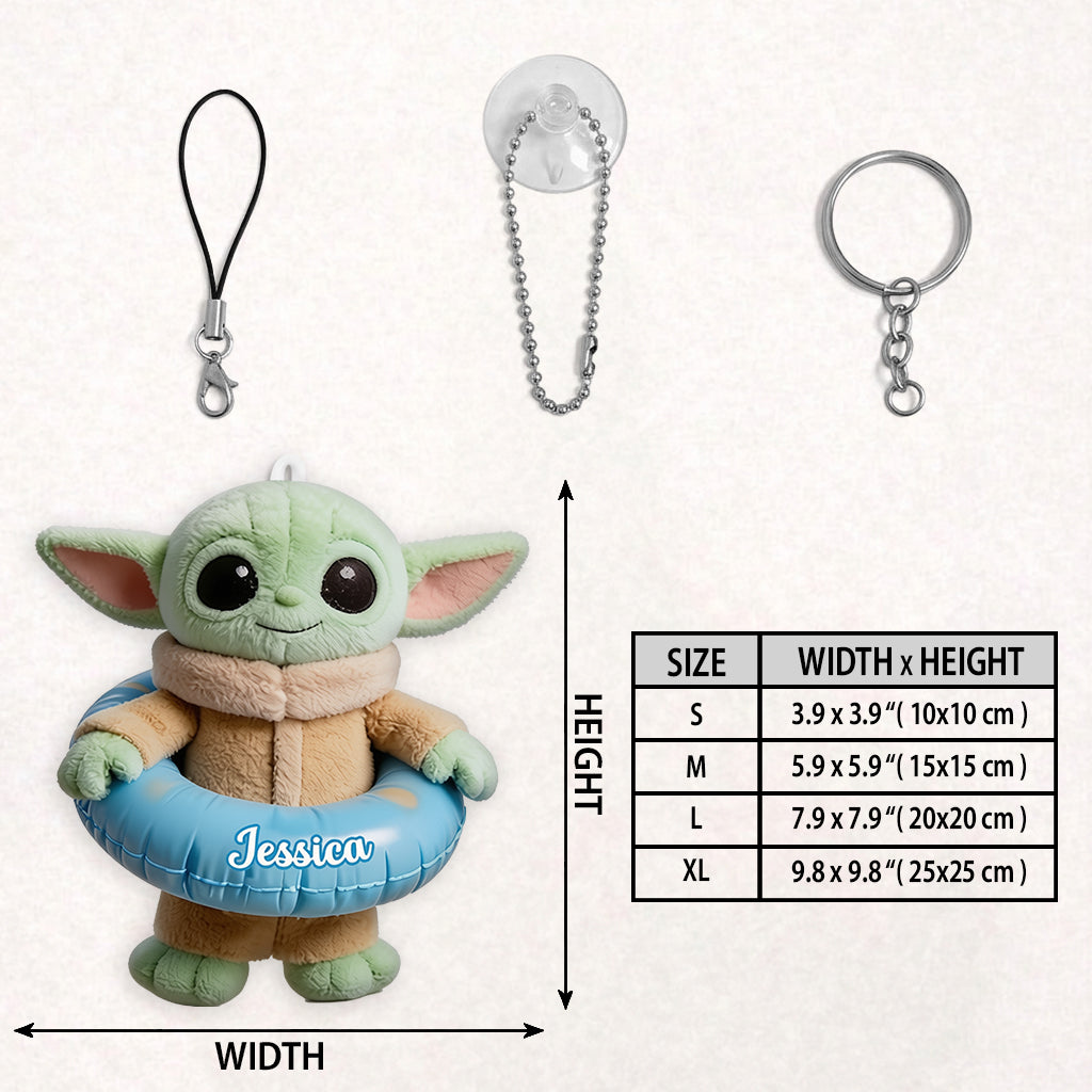 Green Baby Summer Vibes - Personalized The Force Tumbler With Plush Charm