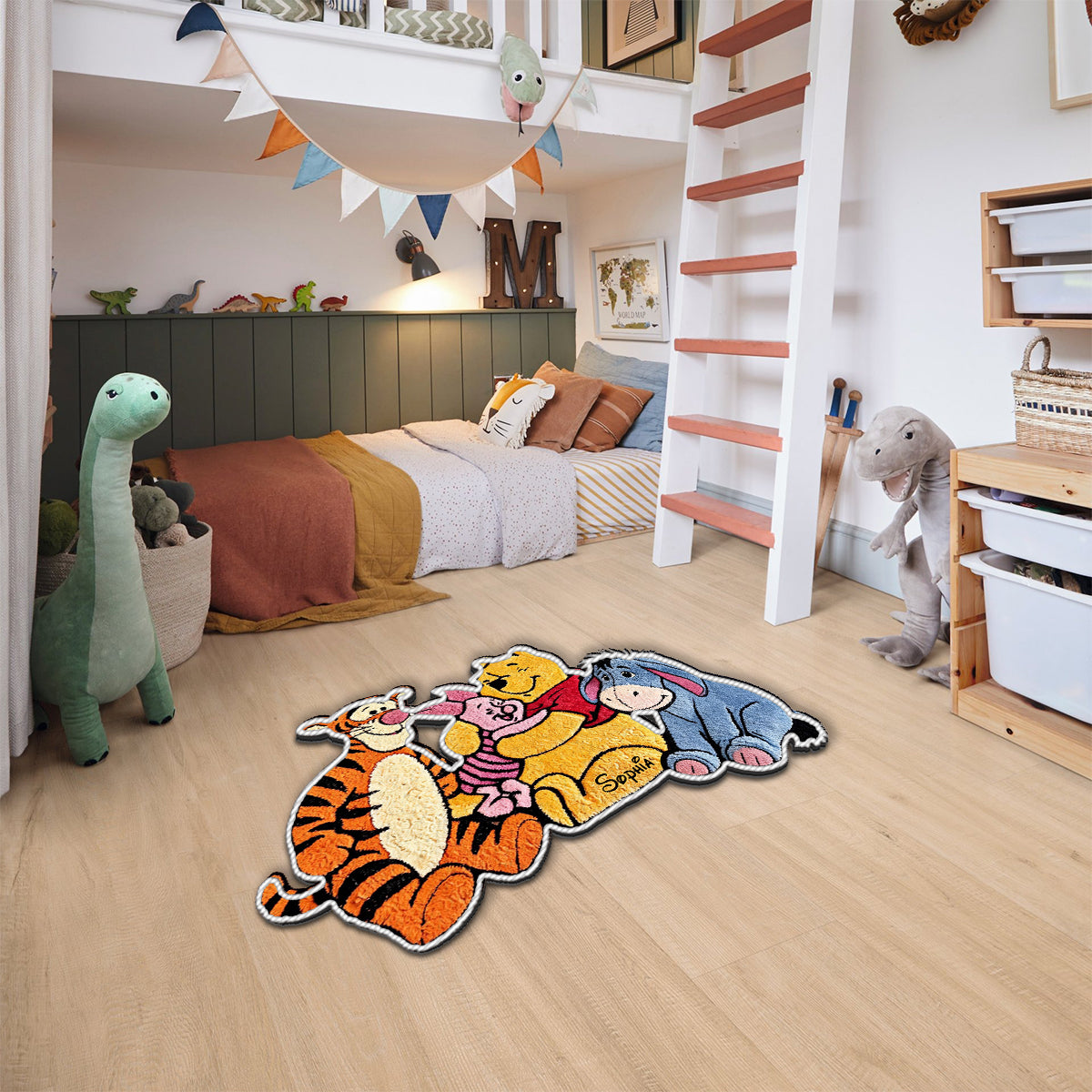 Friends - Personalized Yellow Bear Non-Slip Tufted Rug