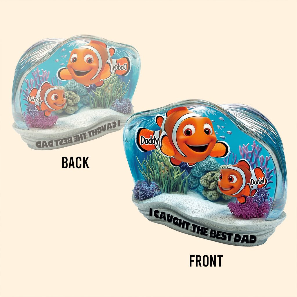 We Caught The Best Dad - Personalized Mouse Custom Shaped Acrylic Plaque