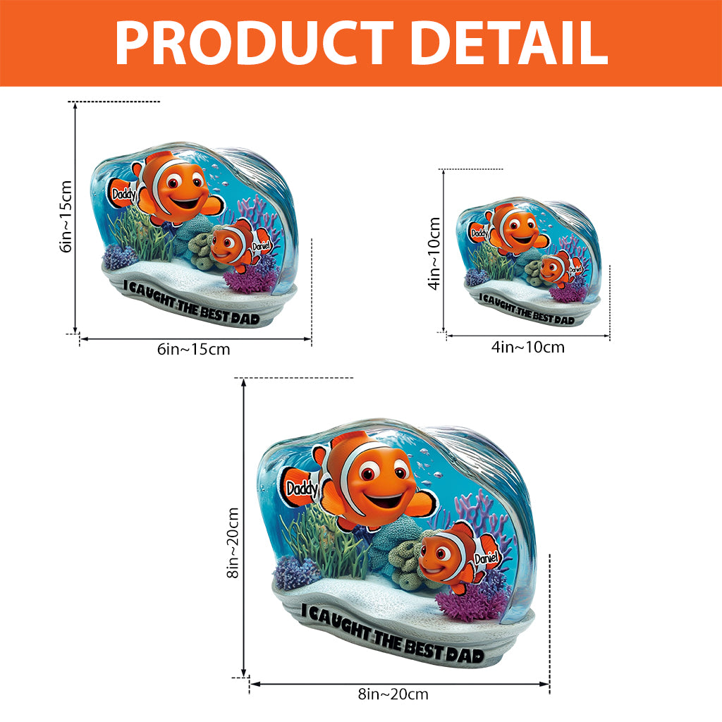 We Caught The Best Dad - Personalized Mouse Custom Shaped Acrylic Plaque