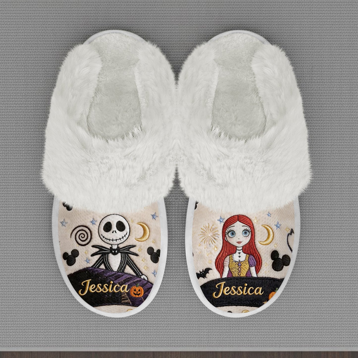 Fall Vibes - Personalized Nightmare Open-Toe Slippers