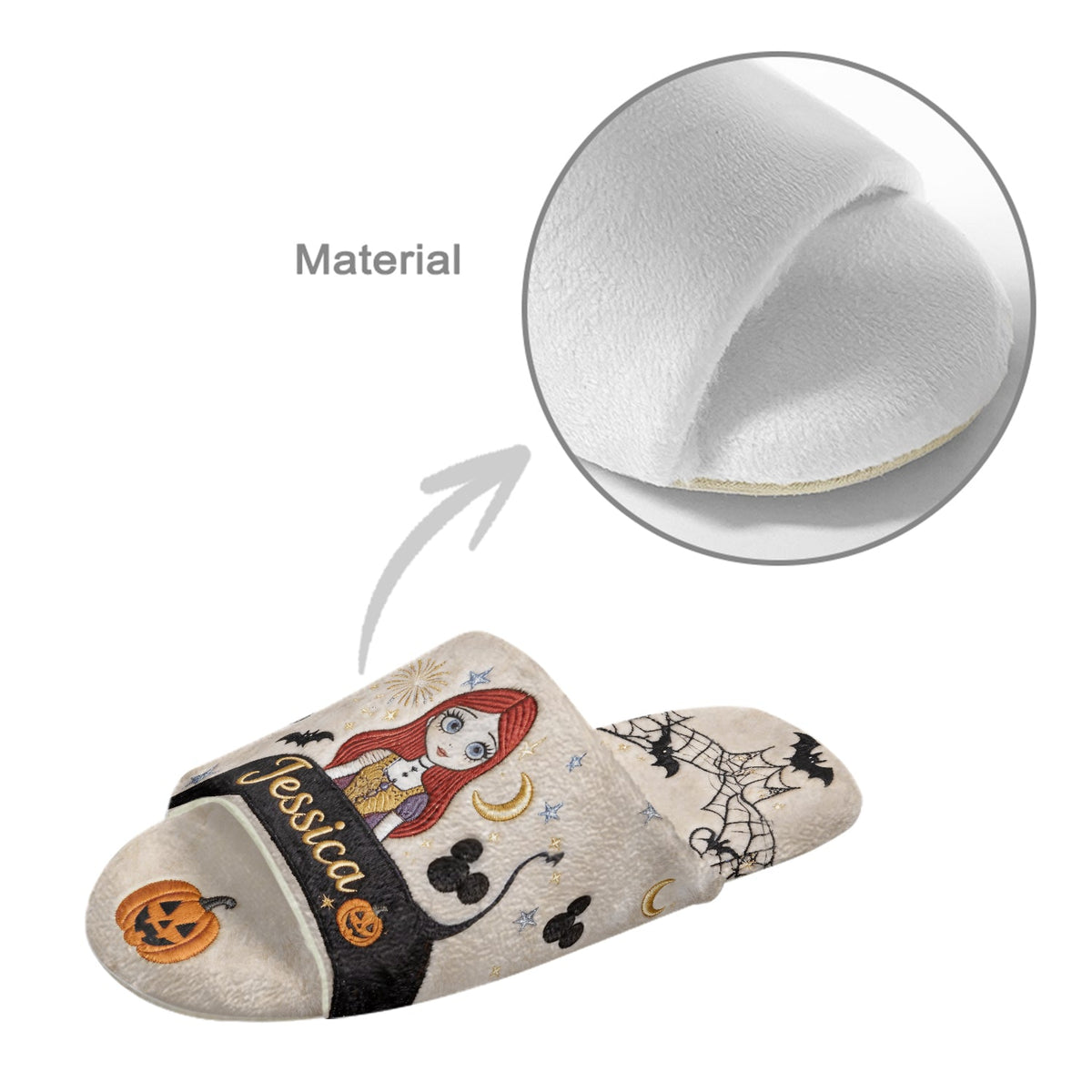 Fall Vibes - Personalized Nightmare Open-Toe Slippers