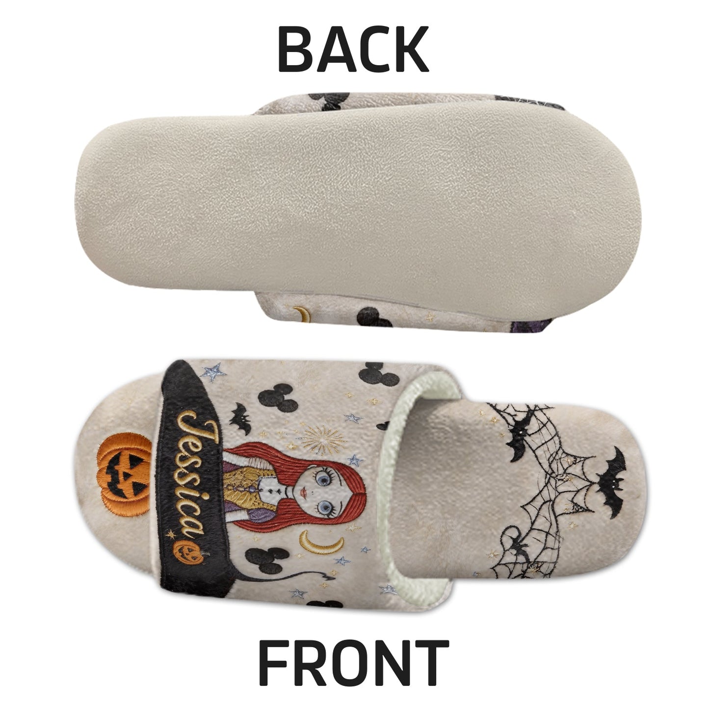 Fall Vibes - Personalized Nightmare Open-Toe Slippers