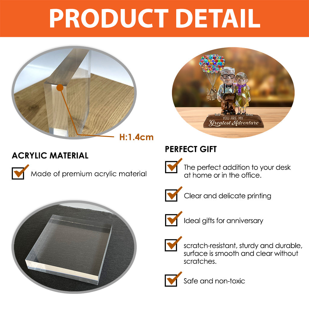 You Are My Greatest Adventure - Personalized Mouse Custom Shaped Acrylic Plaque