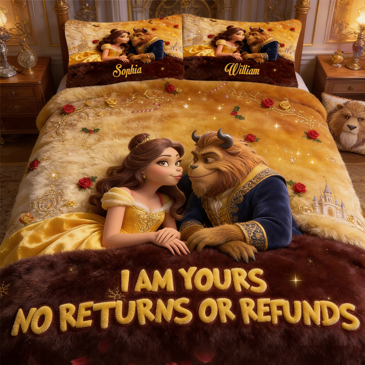 I'm Your No Return Or Refunds - Personalized Beauty And The Beast Quilt Set