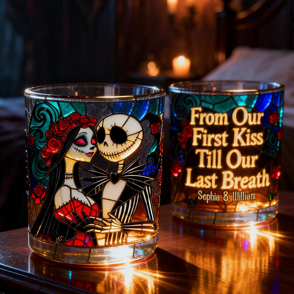 From Our First Kiss - Personalized Nightmare Whiskey Glass