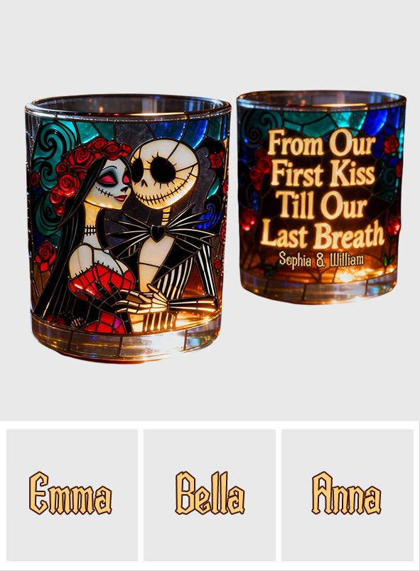 From Our First Kiss - Personalized Nightmare Whiskey Glass