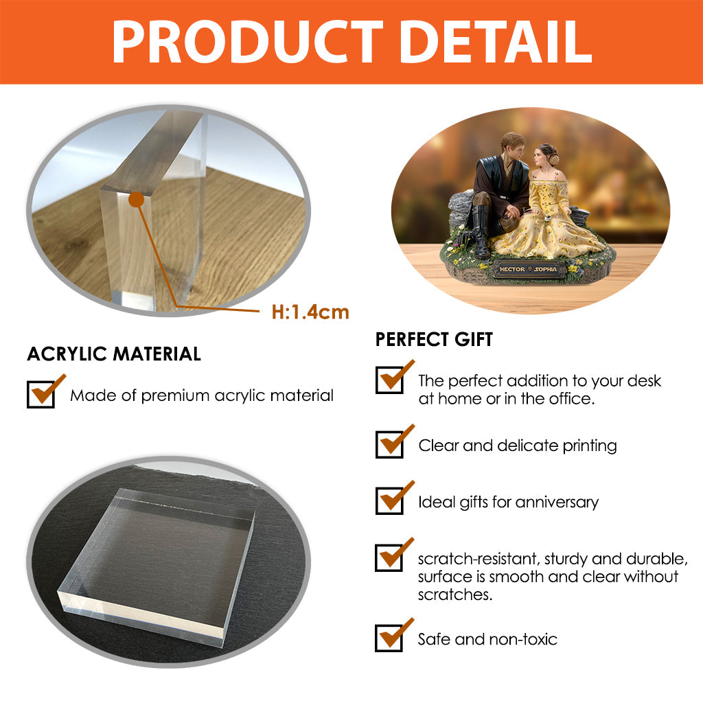 Together, You & I Can Rule The Galaxy - Personalized The Force Custom Shaped Acrylic Plaque