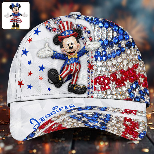 Red And White - Personalized Mouse Classic Cap