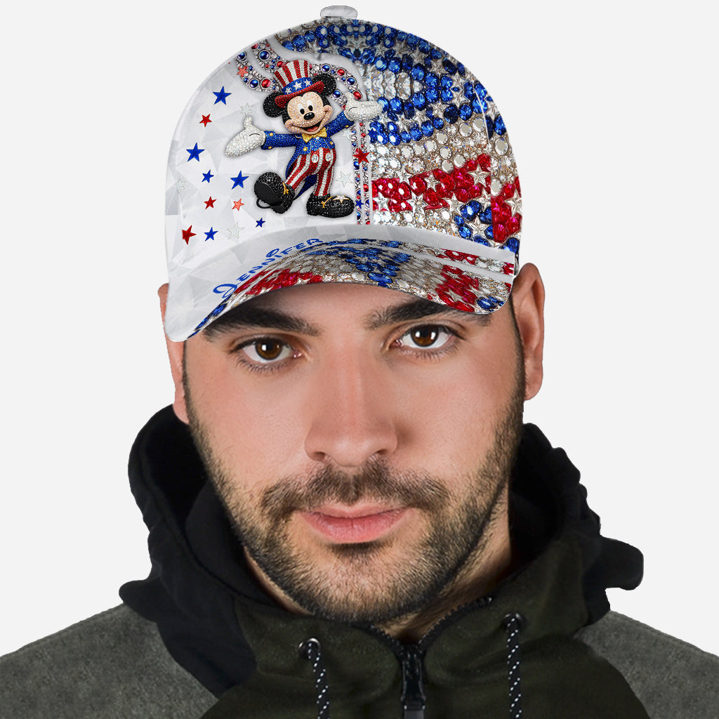 Red And White - Personalized Mouse Classic Cap