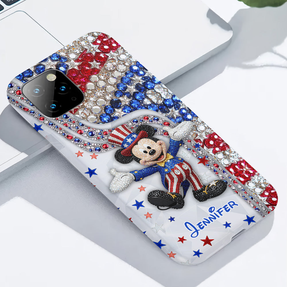 Red And White - Personalized Mouse Full Print Phone Case