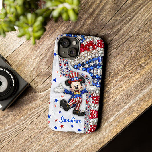 Red And White - Personalized Mouse Full Print Phone Case