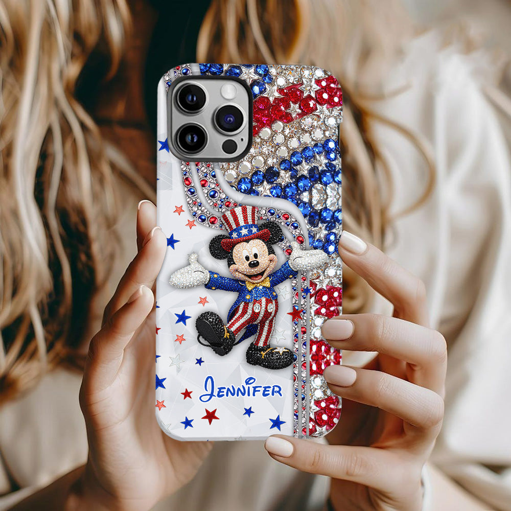 Red And White - Personalized Mouse Full Print Phone Case