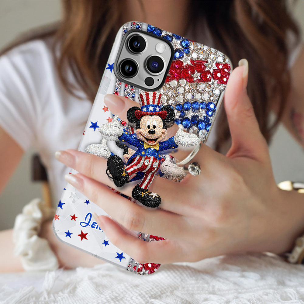 Red And White - Personalized Mouse Full Print Phone Case