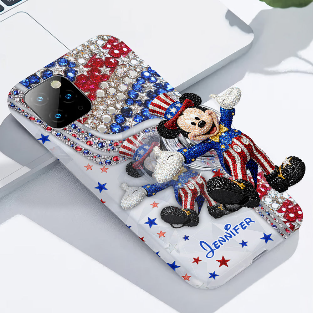 Red And White - Personalized Mouse Full Print Phone Case