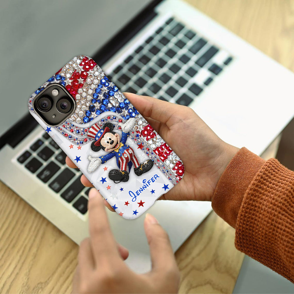 Red And White - Personalized Mouse Full Print Phone Case
