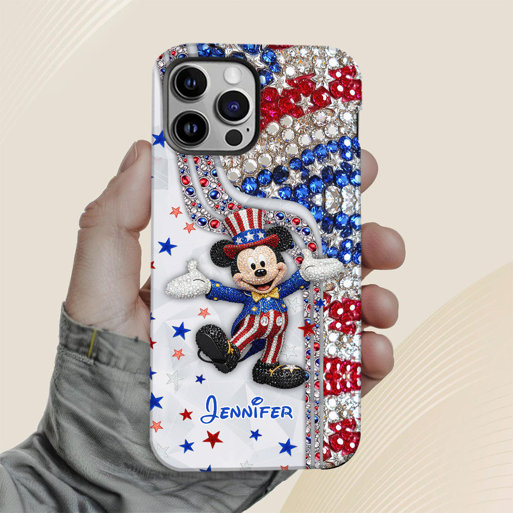 Red And White - Personalized Mouse Full Print Phone Case