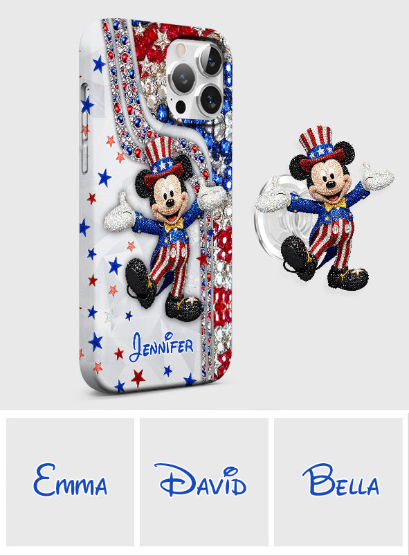 Red And White - Personalized Mouse Full Print Phone Case